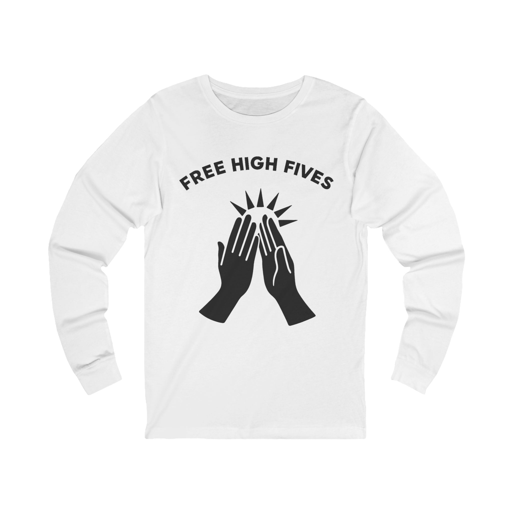 Free High Fives Adult Long Sleeve Tee - Light Colors