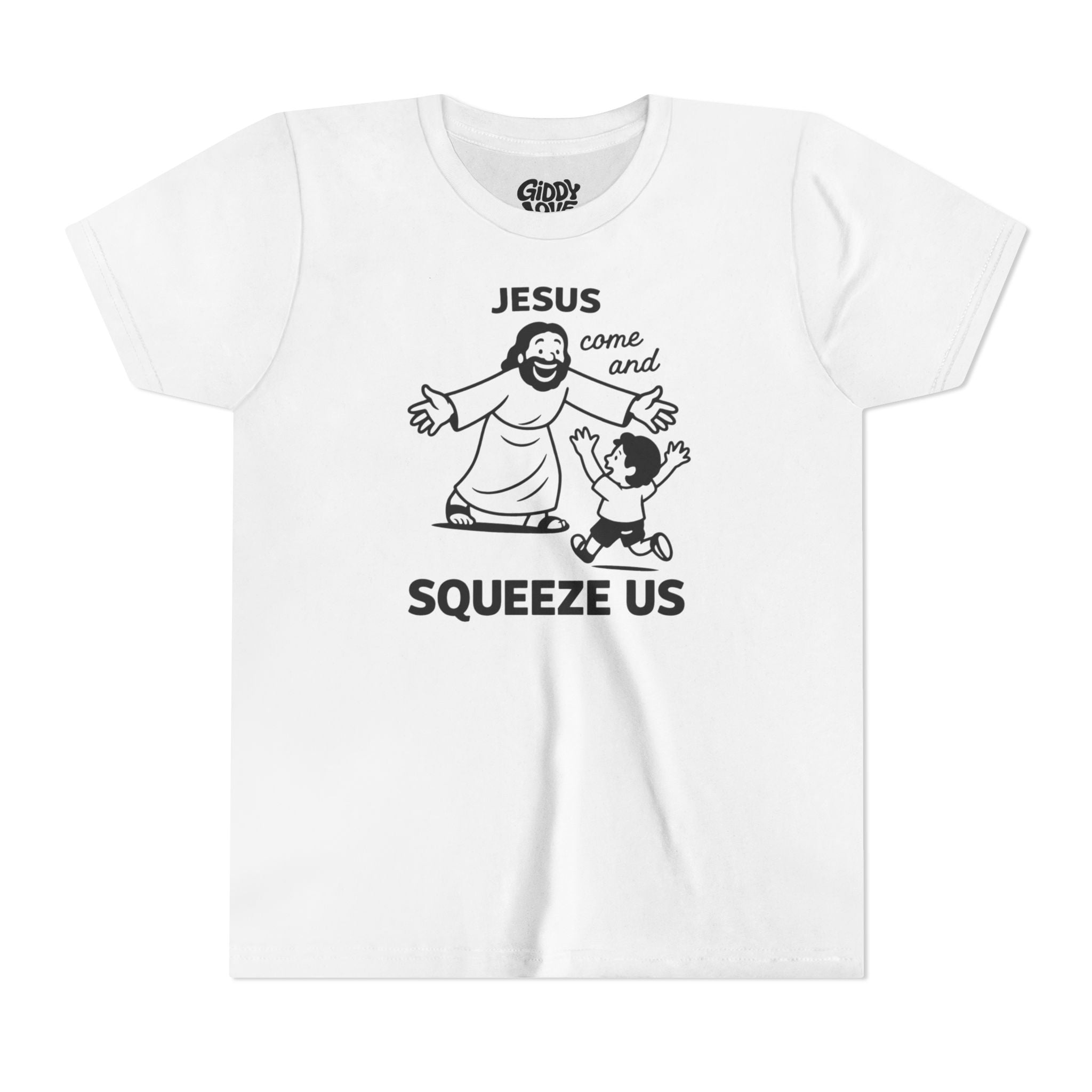 Jesus Come and Squeeze Us Youth Tee - Light Colors