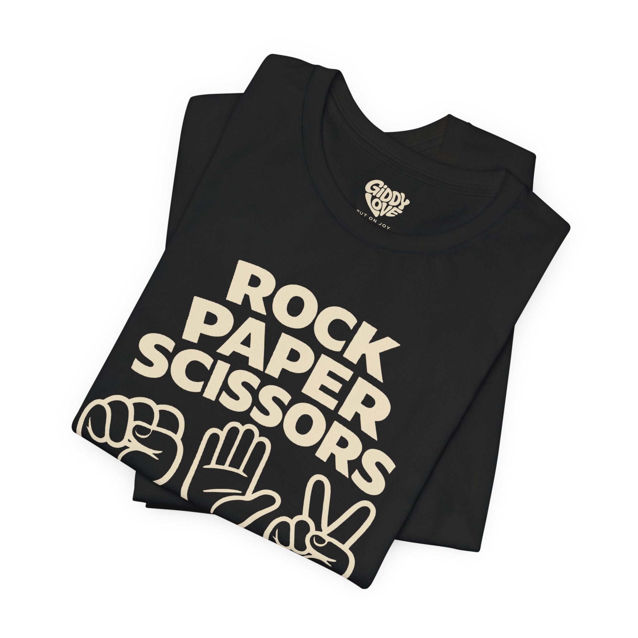 Rock Paper Scissors Adult Tee - Dark Colors