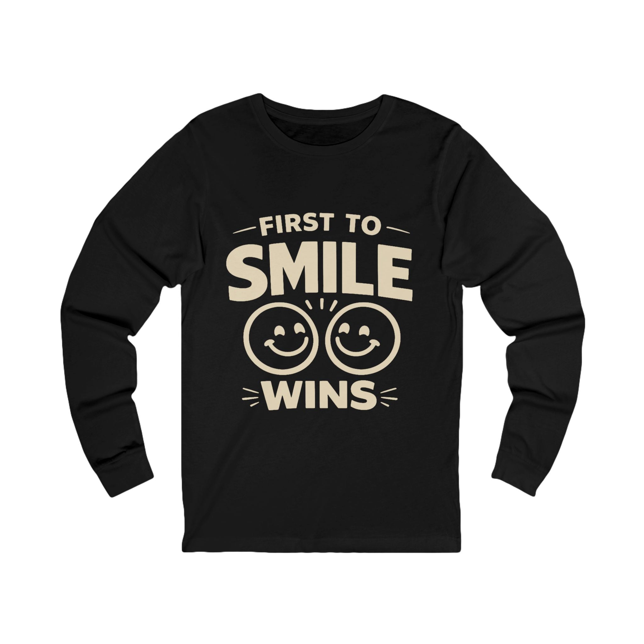 First to Smile Wins Adult Long Sleeve Tee - Dark Colors