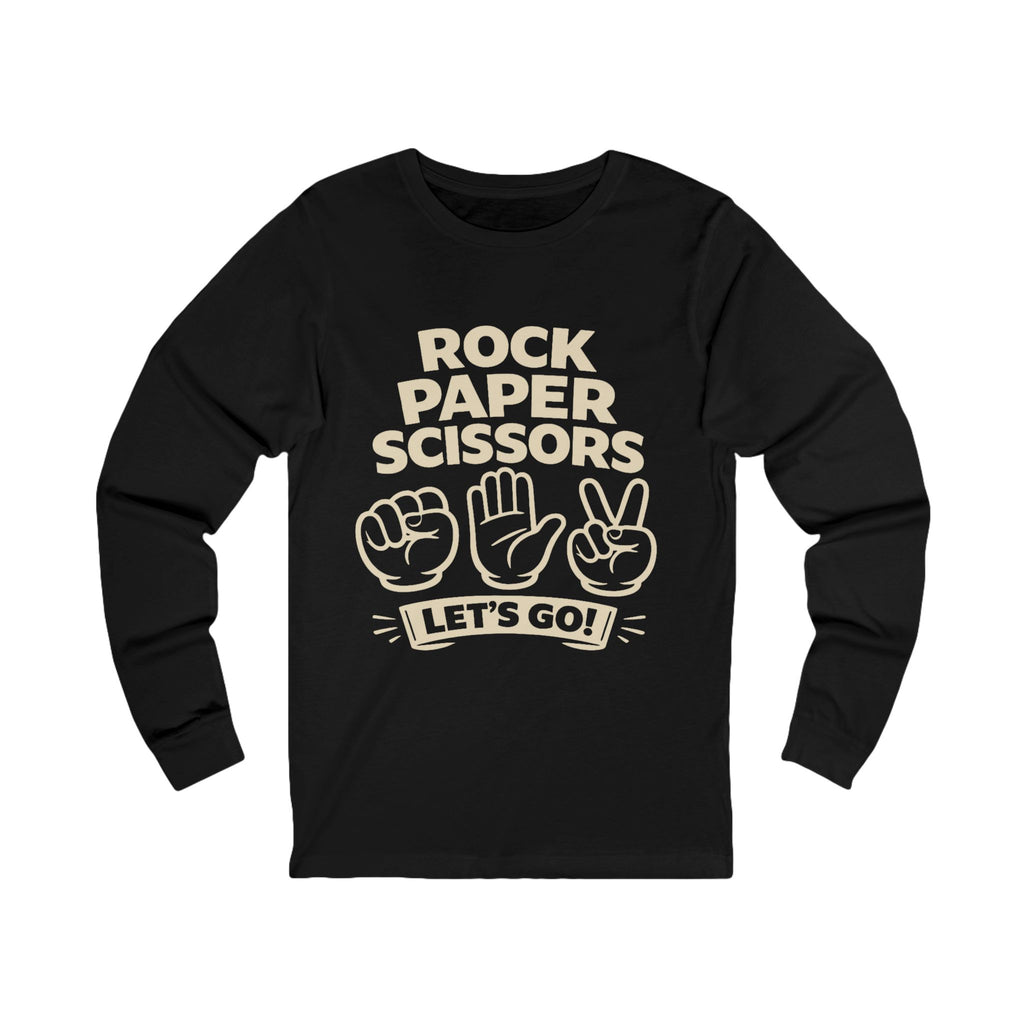 Rock Paper Scissors Adult Long Sleeve Tee - Dark Colors