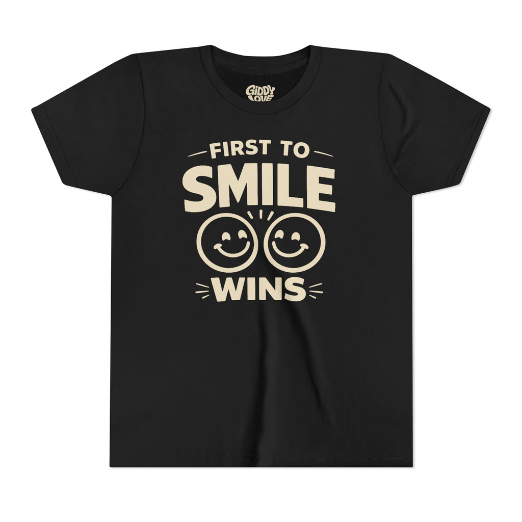 First to Smile Wins Youth Tee - Dark Colors
