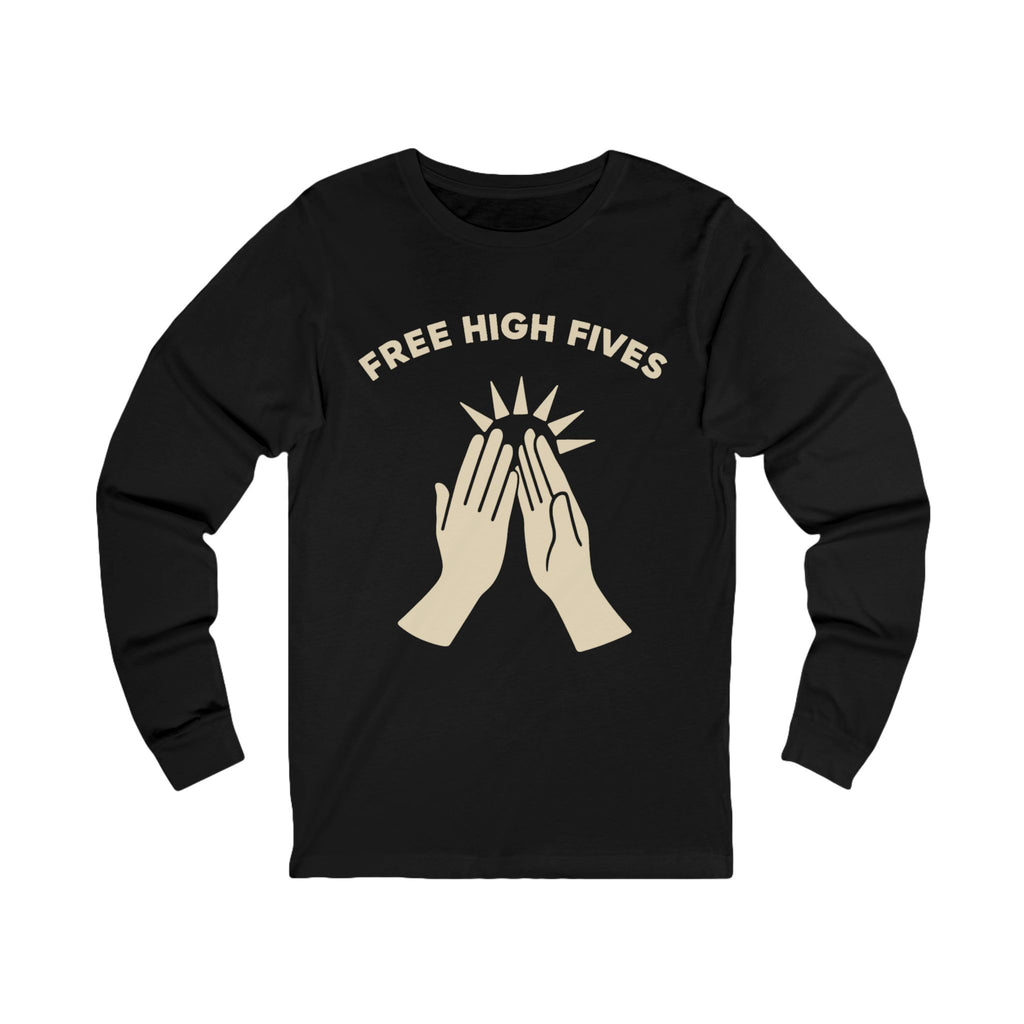 Free High Fives Adult Long Sleeve Tee - Dark Colors