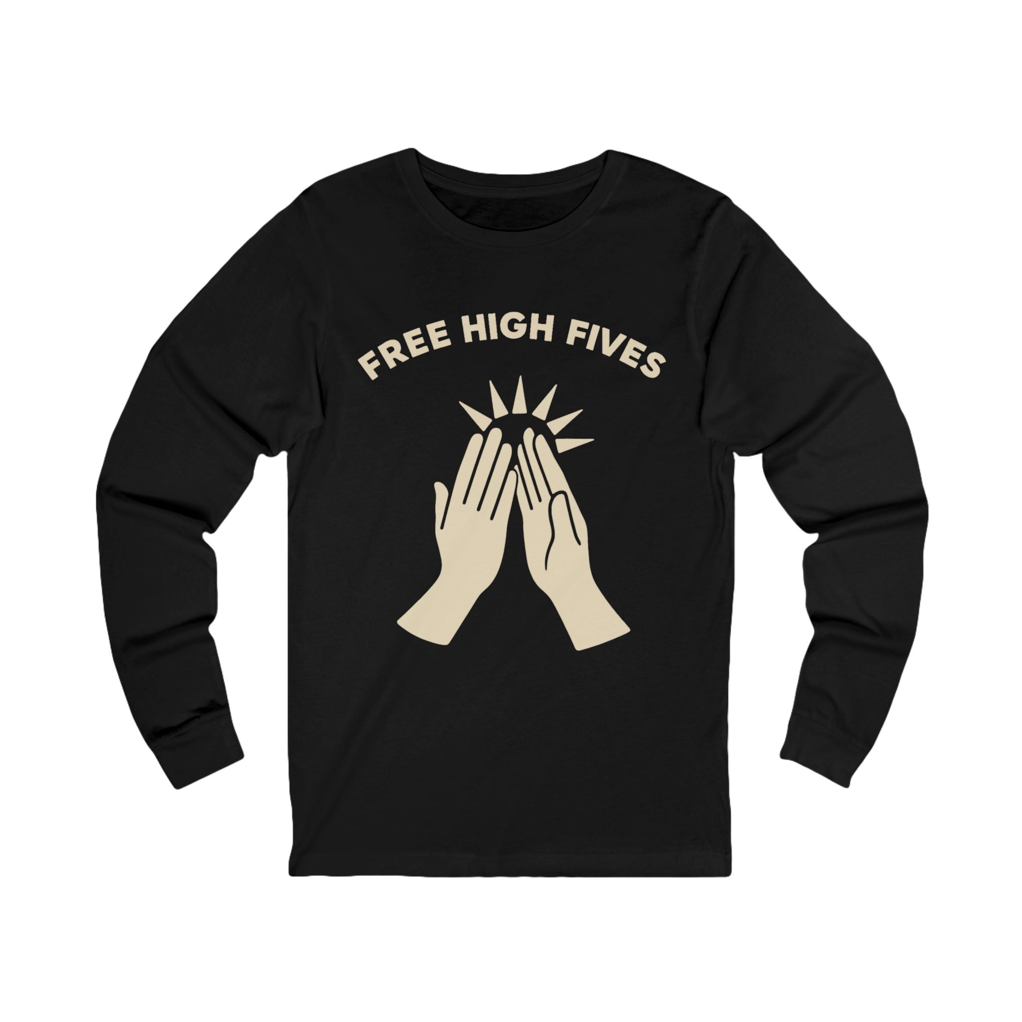 Free High Fives Adult Long Sleeve Tee - Dark Colors
