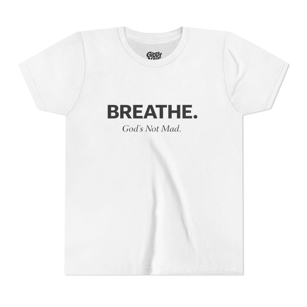 Breathe. God’s Not Mad. Youth Tee - Light Colors