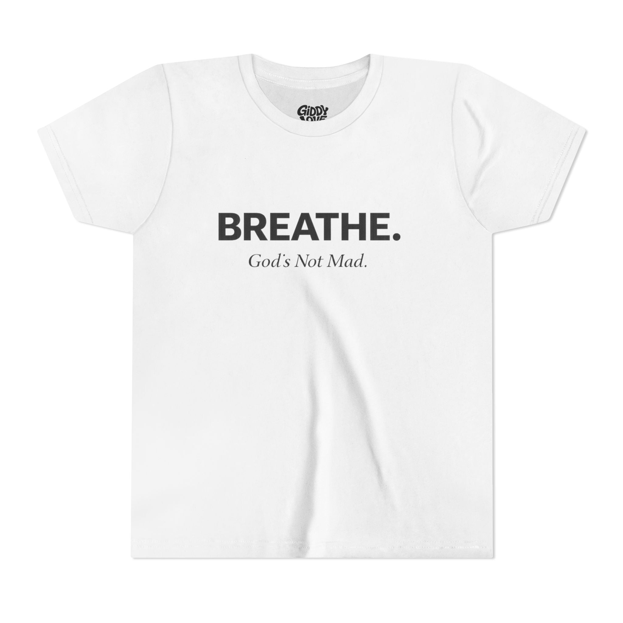 Breathe. God’s Not Mad. Youth Tee - Light Colors