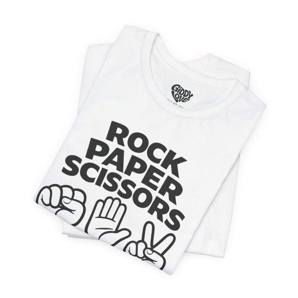Rock Paper Scissors Adult Tee - Light Colors