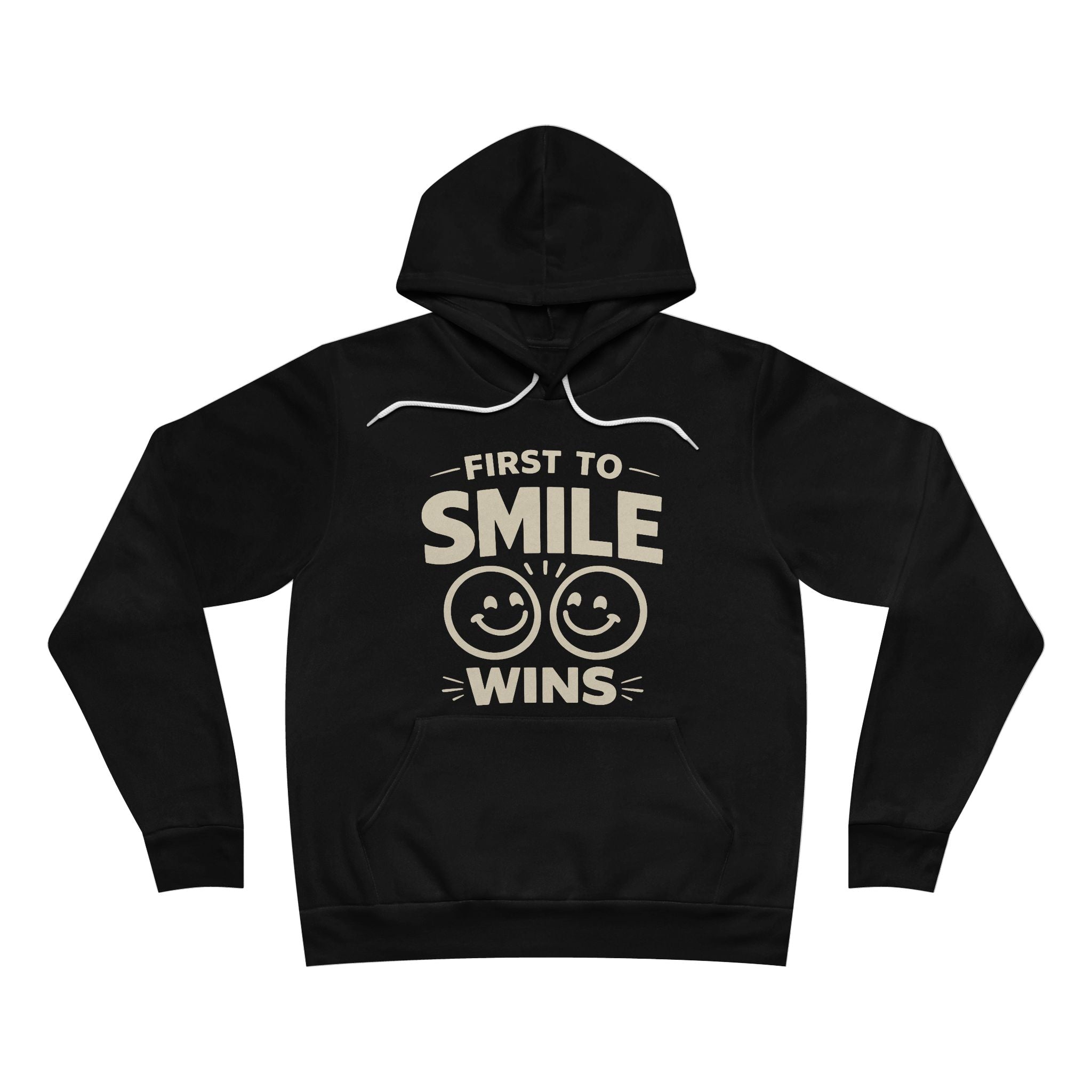 First to Smile Wins Adult Hoodie - Dark Colors