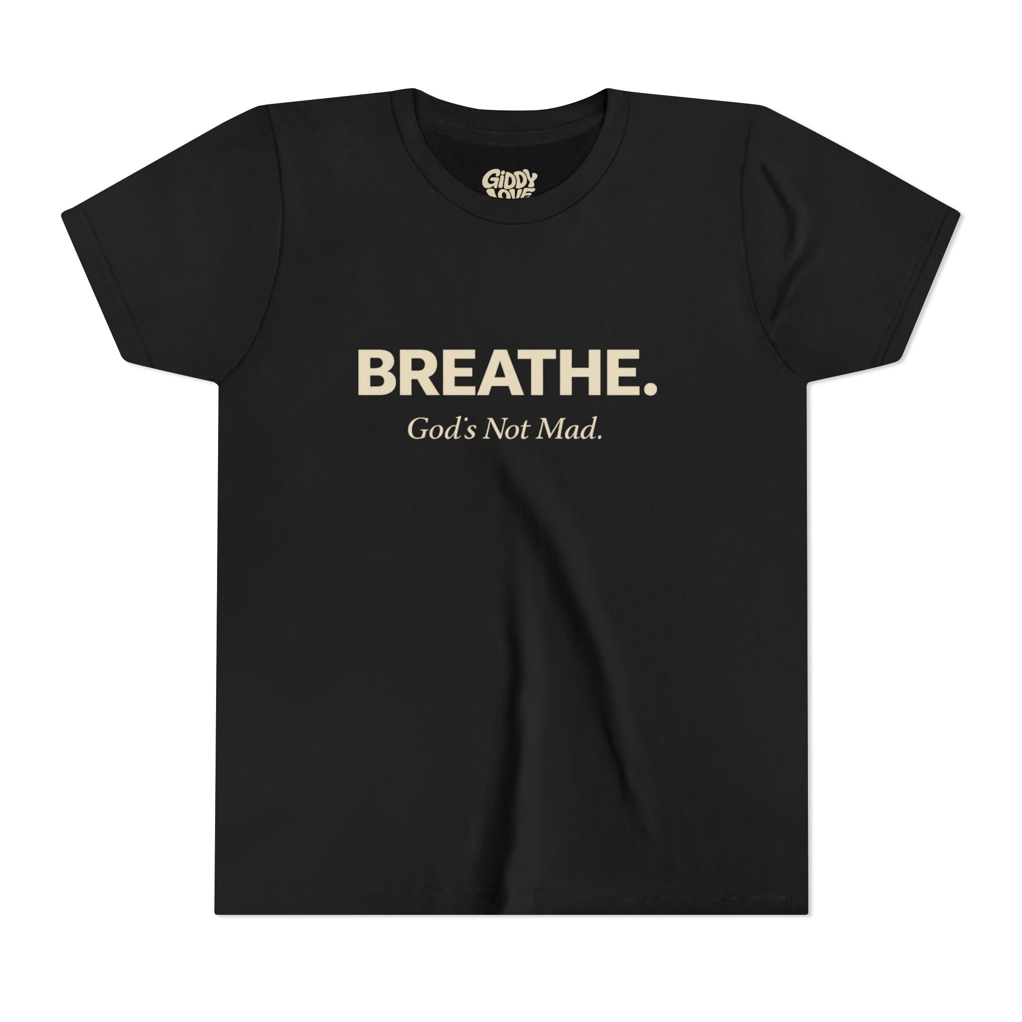 Breathe. God’s Not Mad. Youth Tee - Dark Colors