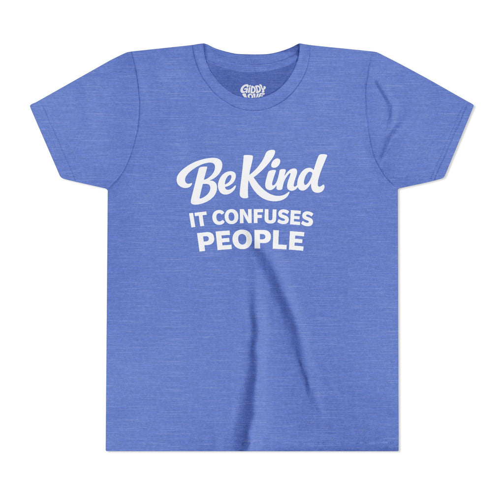 Be Kind It Confuses People Youth Tee - Bright Colors