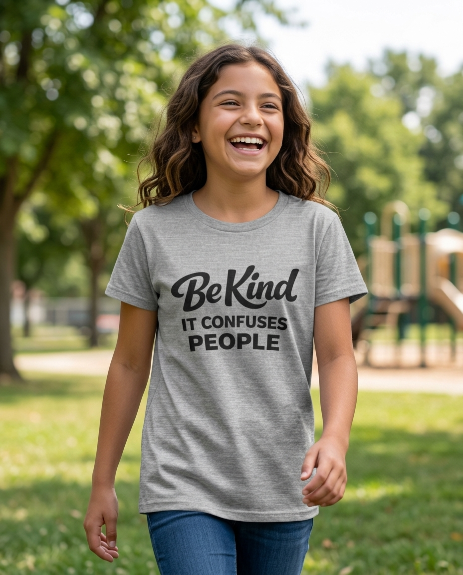 Be Kind It Confuses People Youth Tee - Light Colors