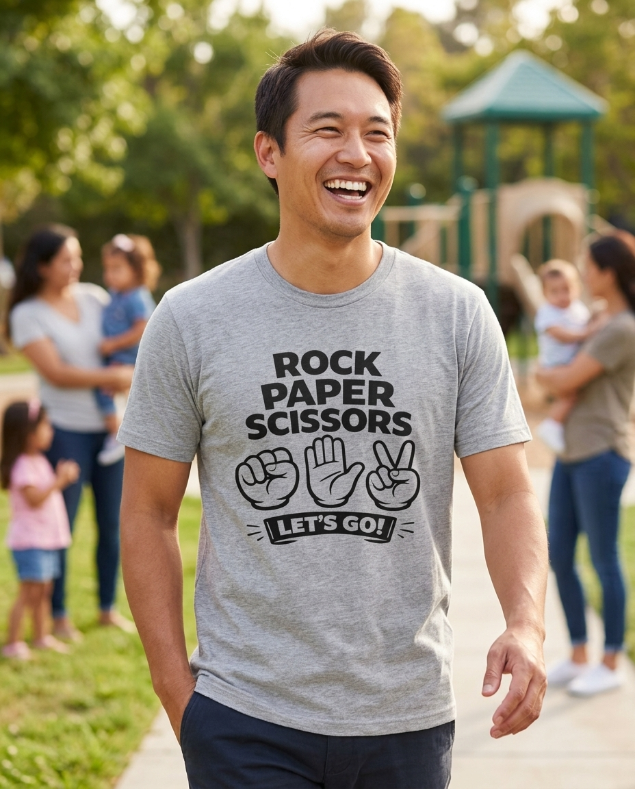 Rock Paper Scissors Adult Tee - Light Colors