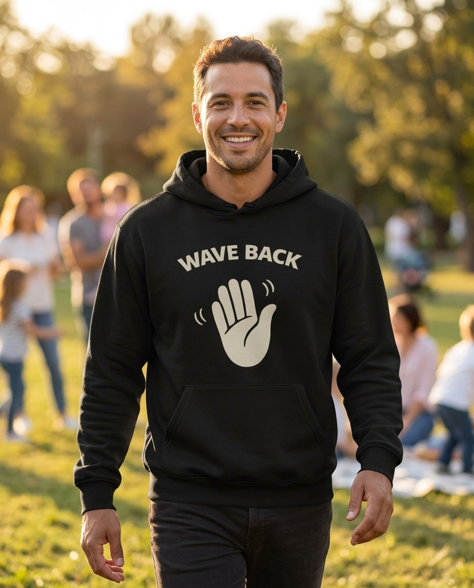 Wave Back Adult Hoodie - Dark Colors