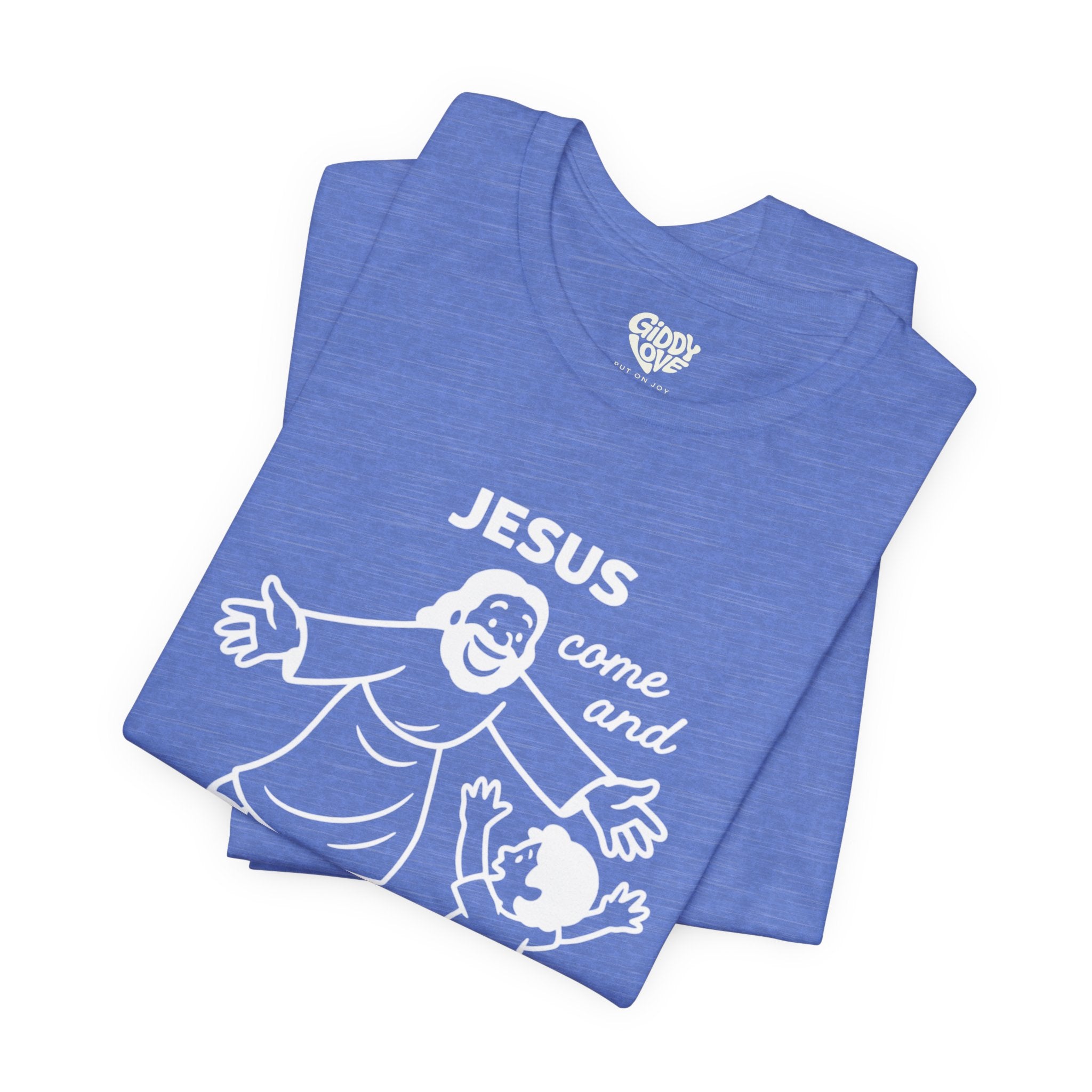 Jesus Come and Squeeze Us Adult Tee - Bright Colors