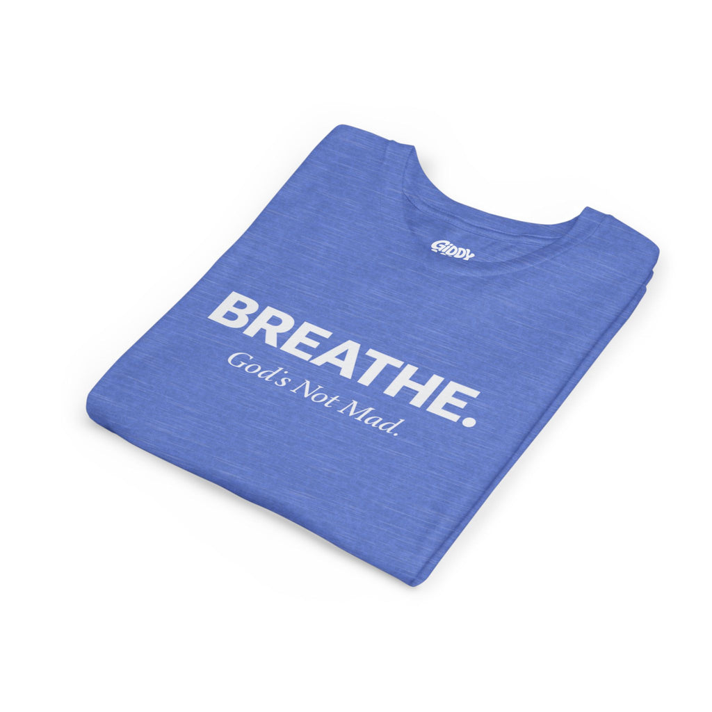 Breathe. God’s Not Mad. Youth Tee - Bright Colors
