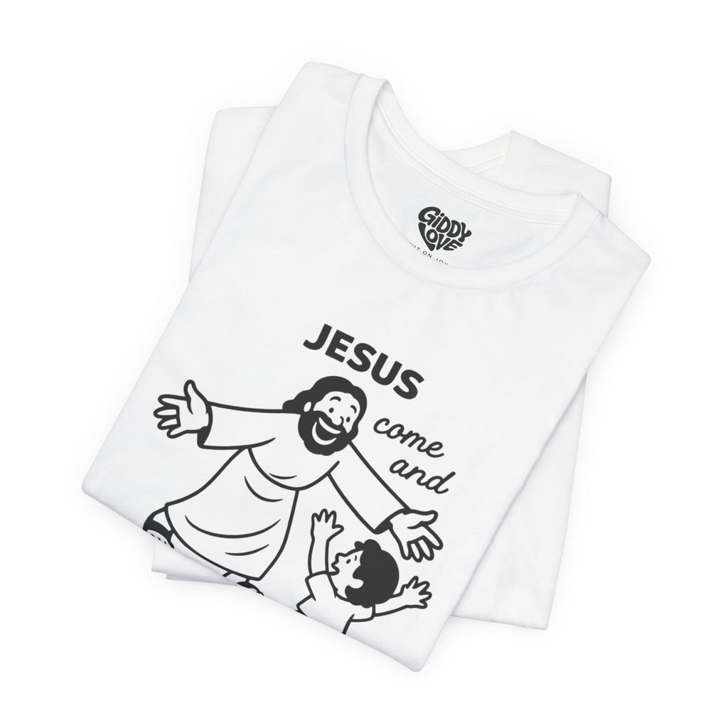 Jesus Come and Squeeze Us Adult Tee - Light Colors