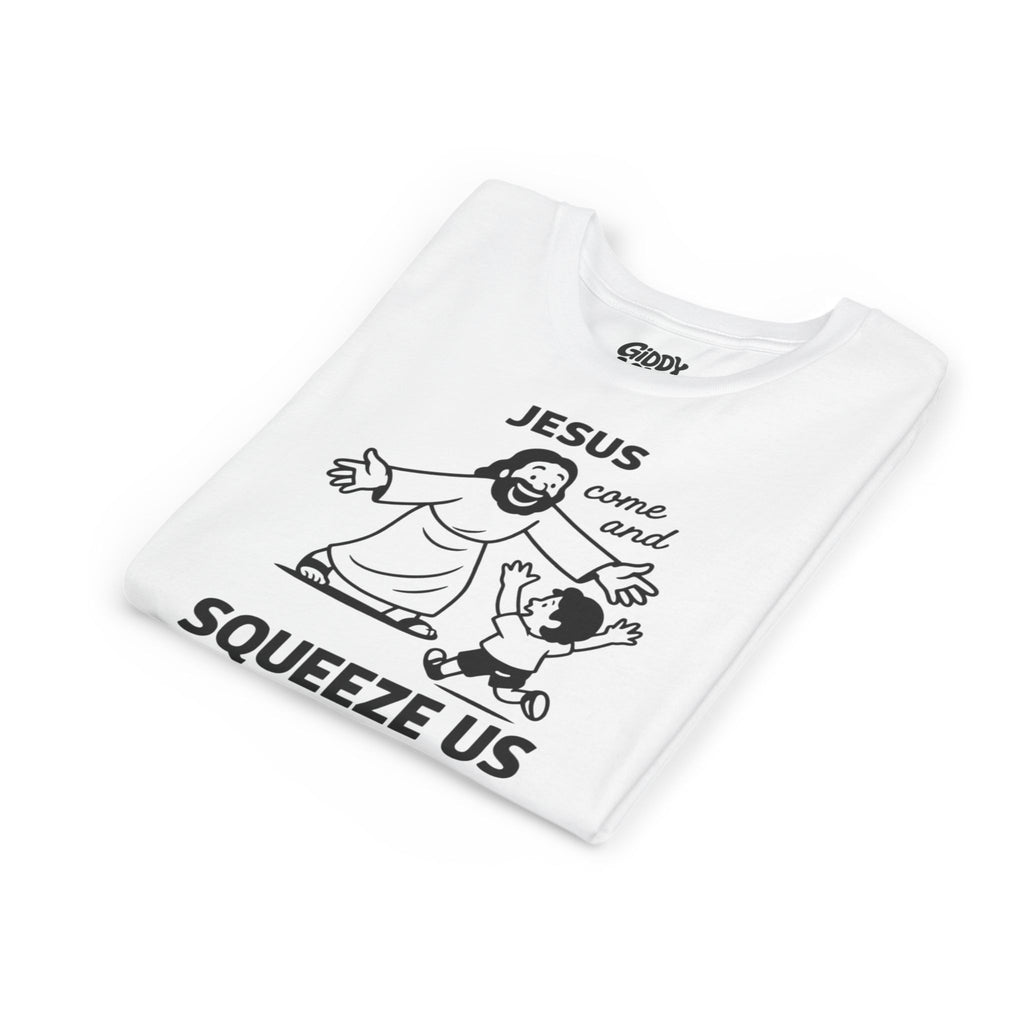 Jesus Come and Squeeze Us Youth Tee - Light Colors