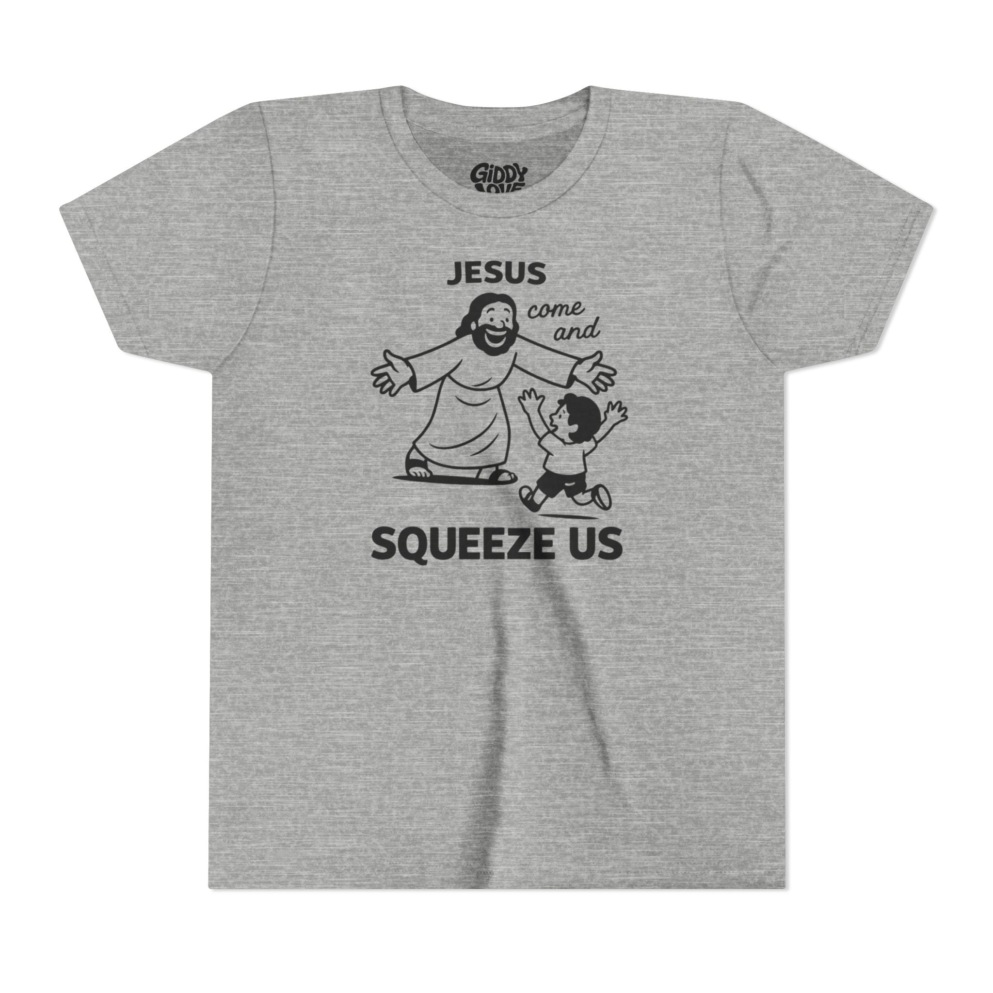 Jesus Come and Squeeze Us Youth Tee - Light Colors