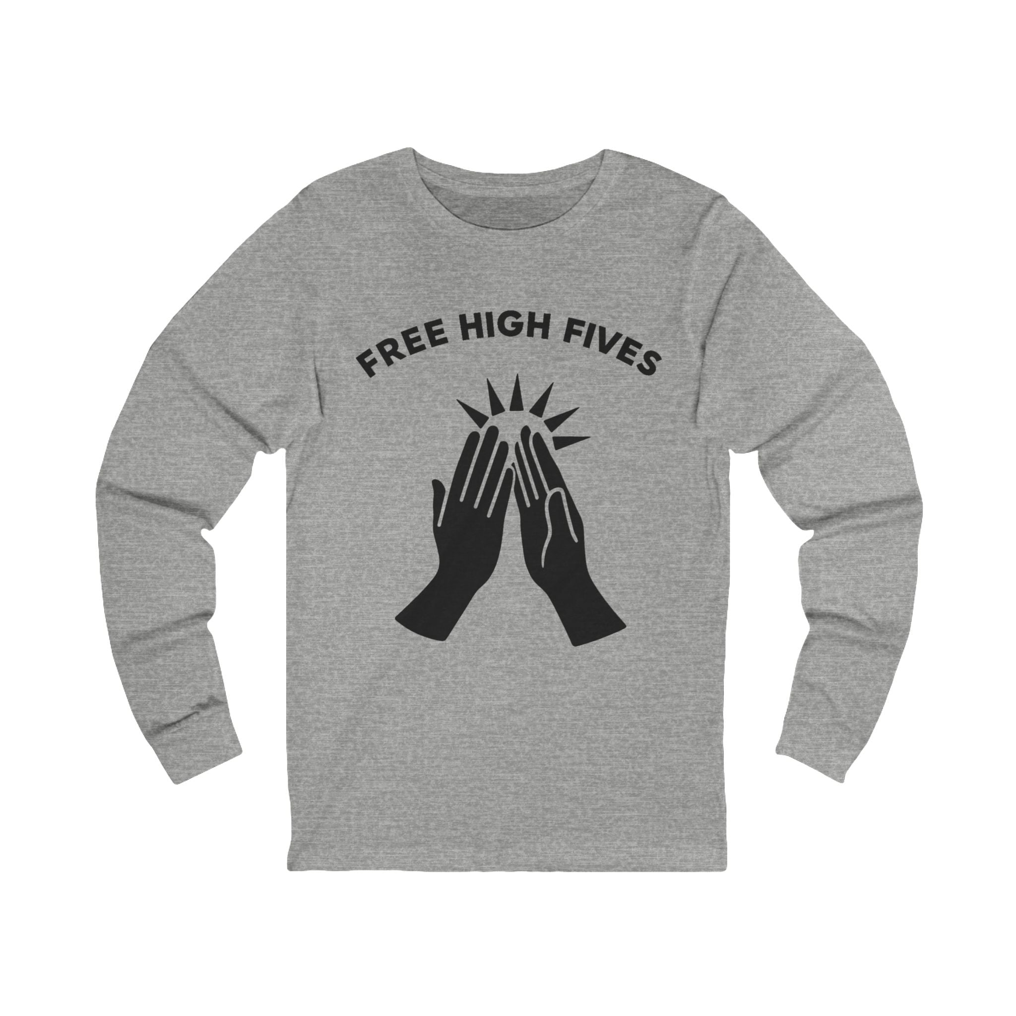 Free High Fives Adult Long Sleeve Tee - Light Colors