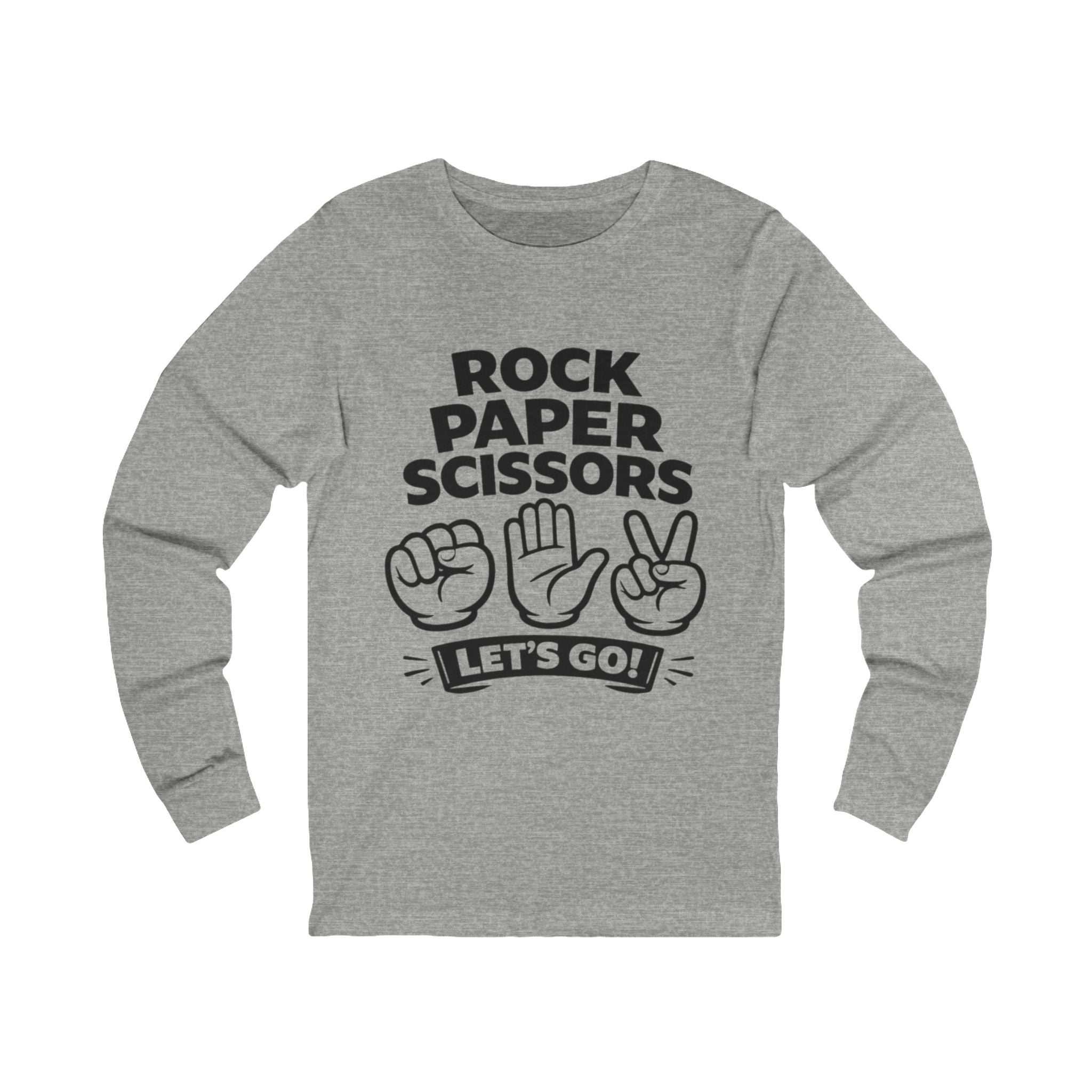Rock Paper Scissors Adult Long Sleeve Tee - Light Colors