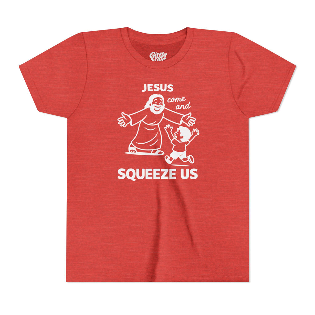 Jesus Come and Squeeze Us Youth Tee - Bright Colors