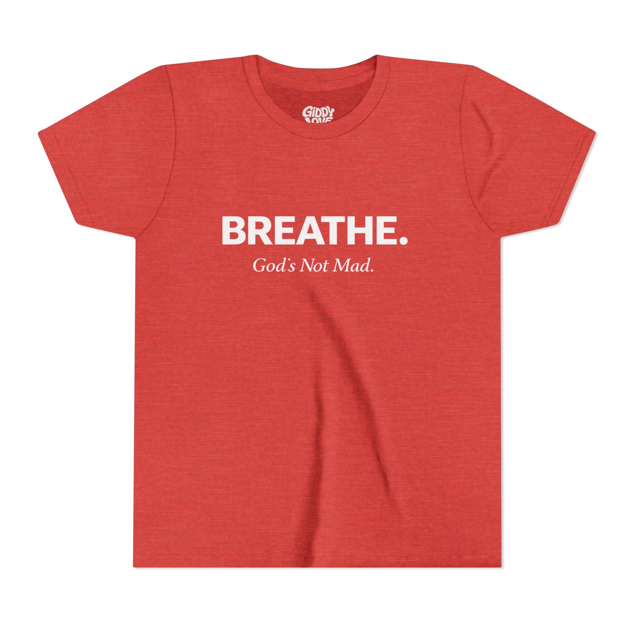 Breathe. God’s Not Mad. Youth Tee - Bright Colors