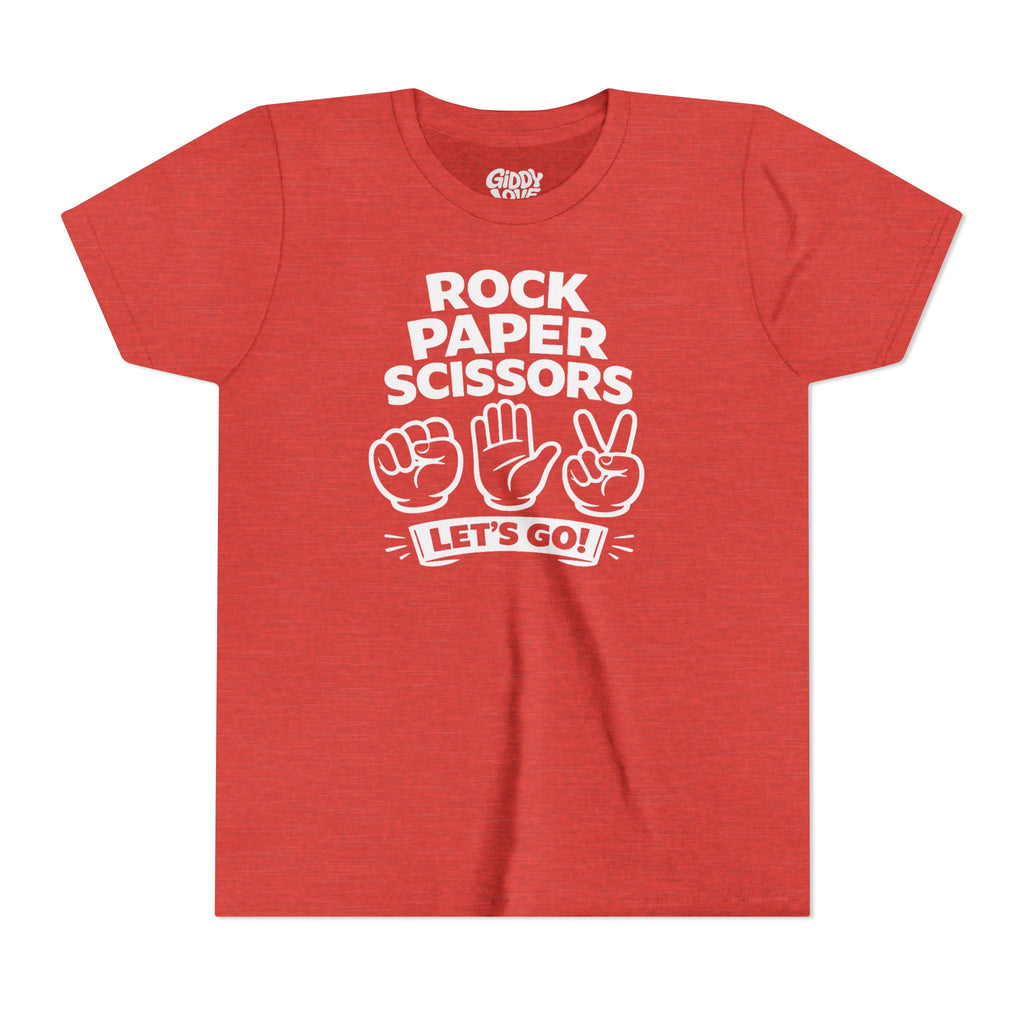 Rock Paper Scissors Youth Tee - Bright Colors