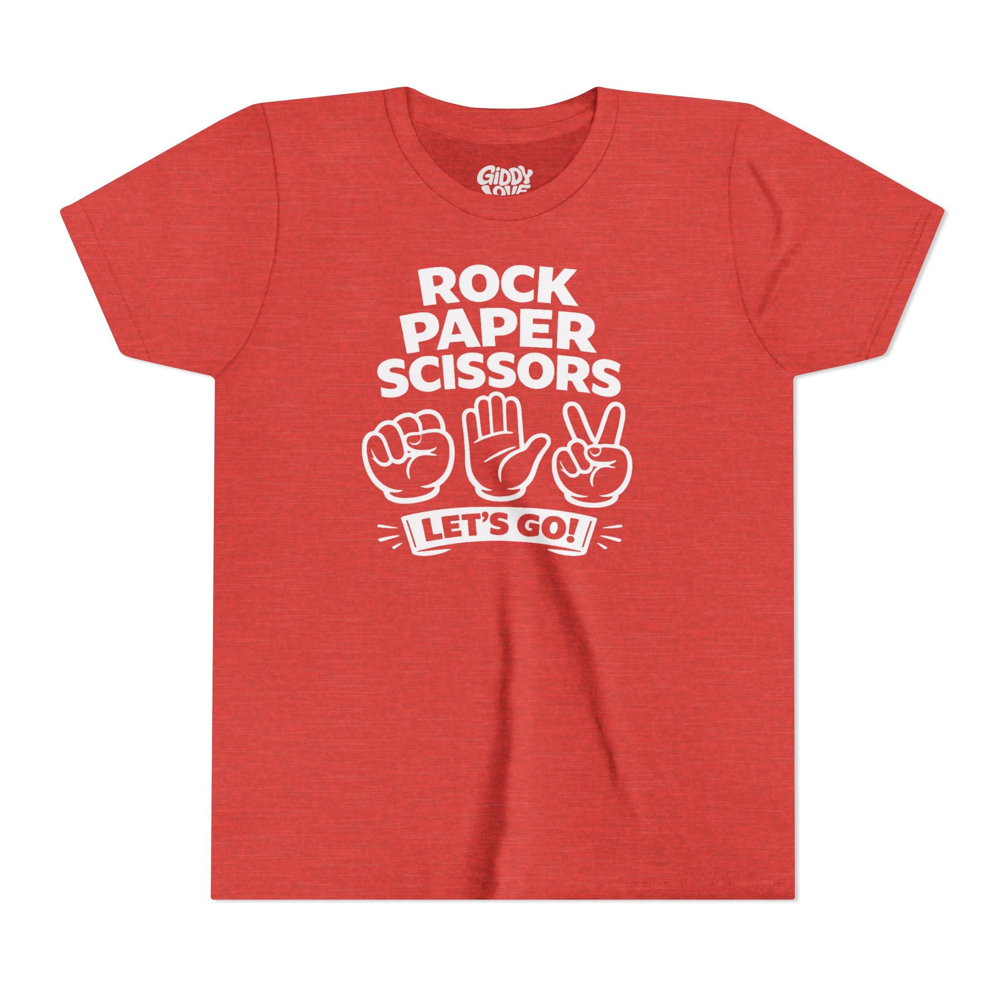 Rock Paper Scissors Youth Tee - Bright Colors