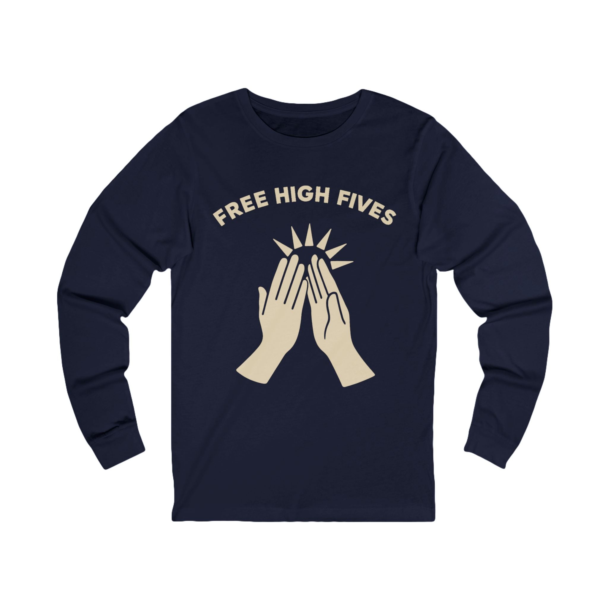 Free High Fives Adult Long Sleeve Tee - Dark Colors