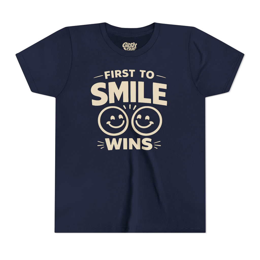First to Smile Wins Youth Tee - Dark Colors
