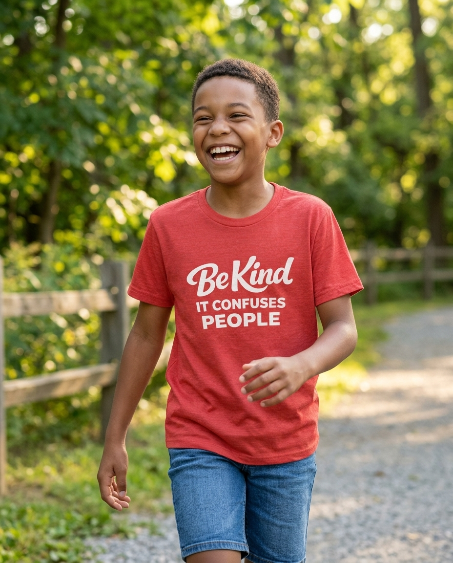 Be Kind It Confuses People Youth Tee - Bright Colors