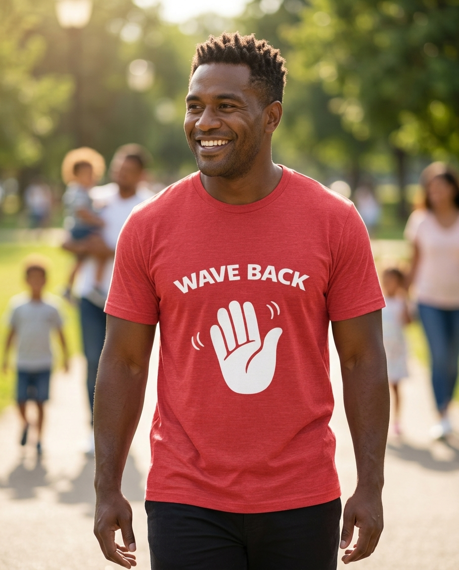 Wave Back Adult Tee - Bright Colors