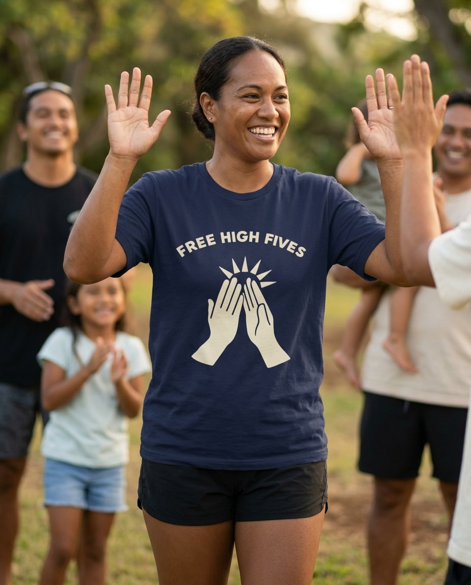 Free High Fives Adult Tee - Dark Colors