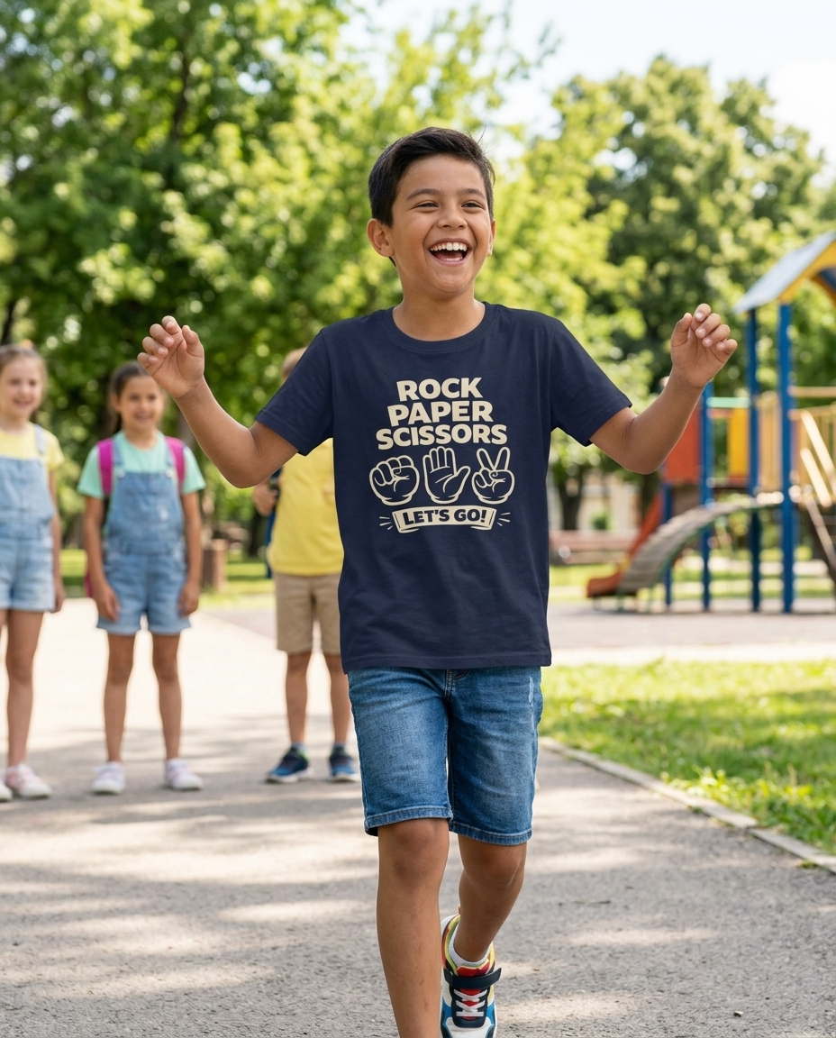 Rock Paper Scissors Youth Tee - Dark Colors