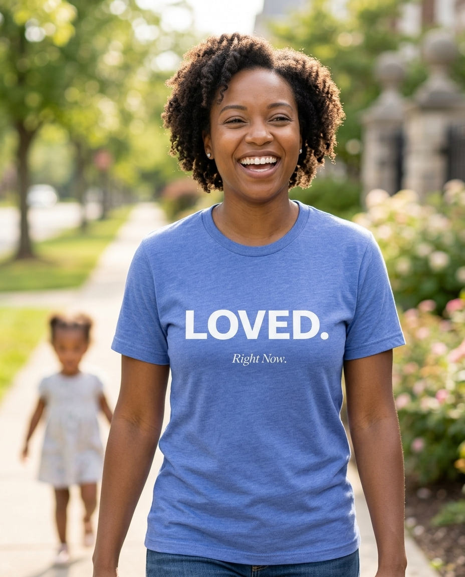 Loved. Right Now. Adult Tee - Bright Colors