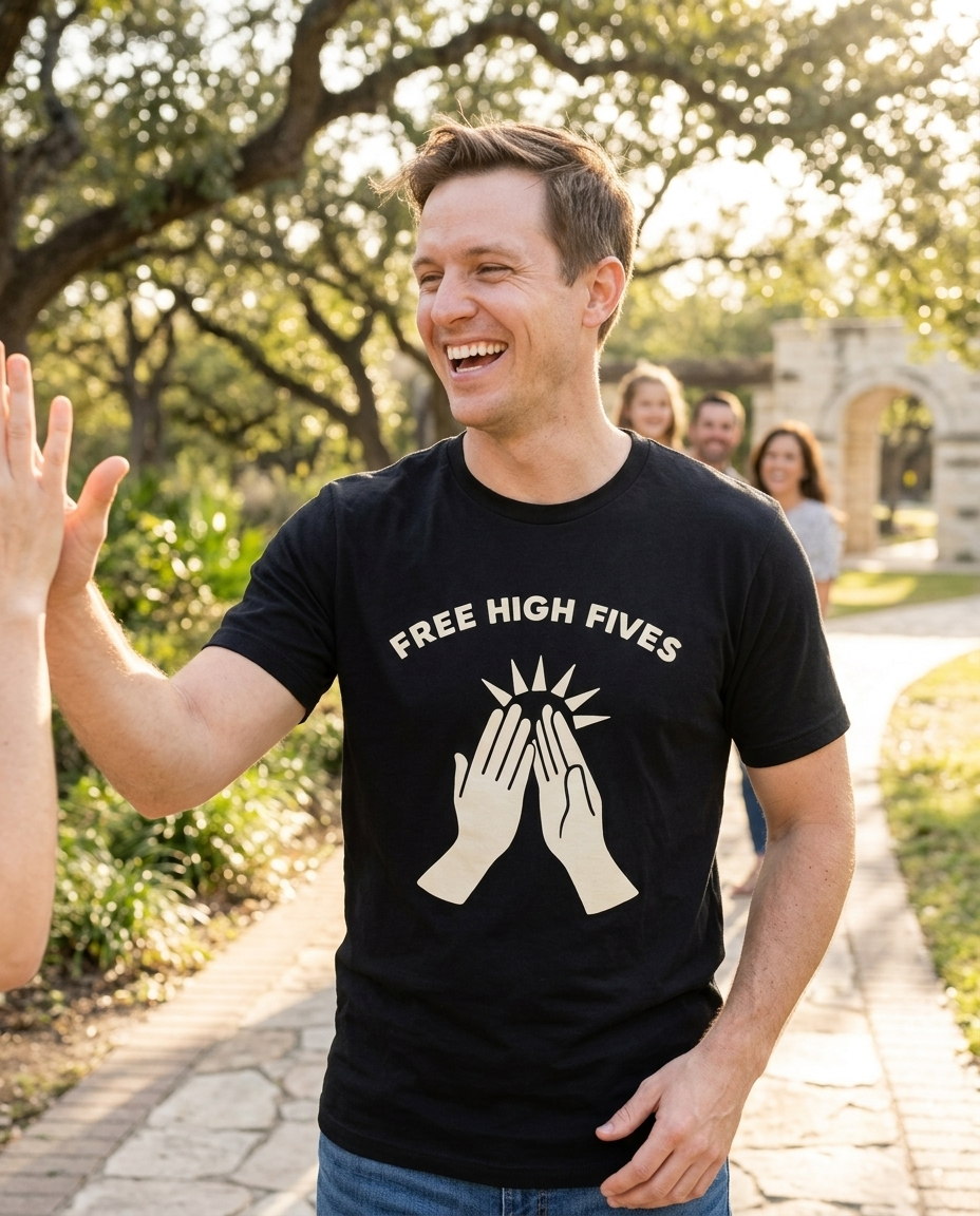 Free High Fives Adult Tee - Dark Colors