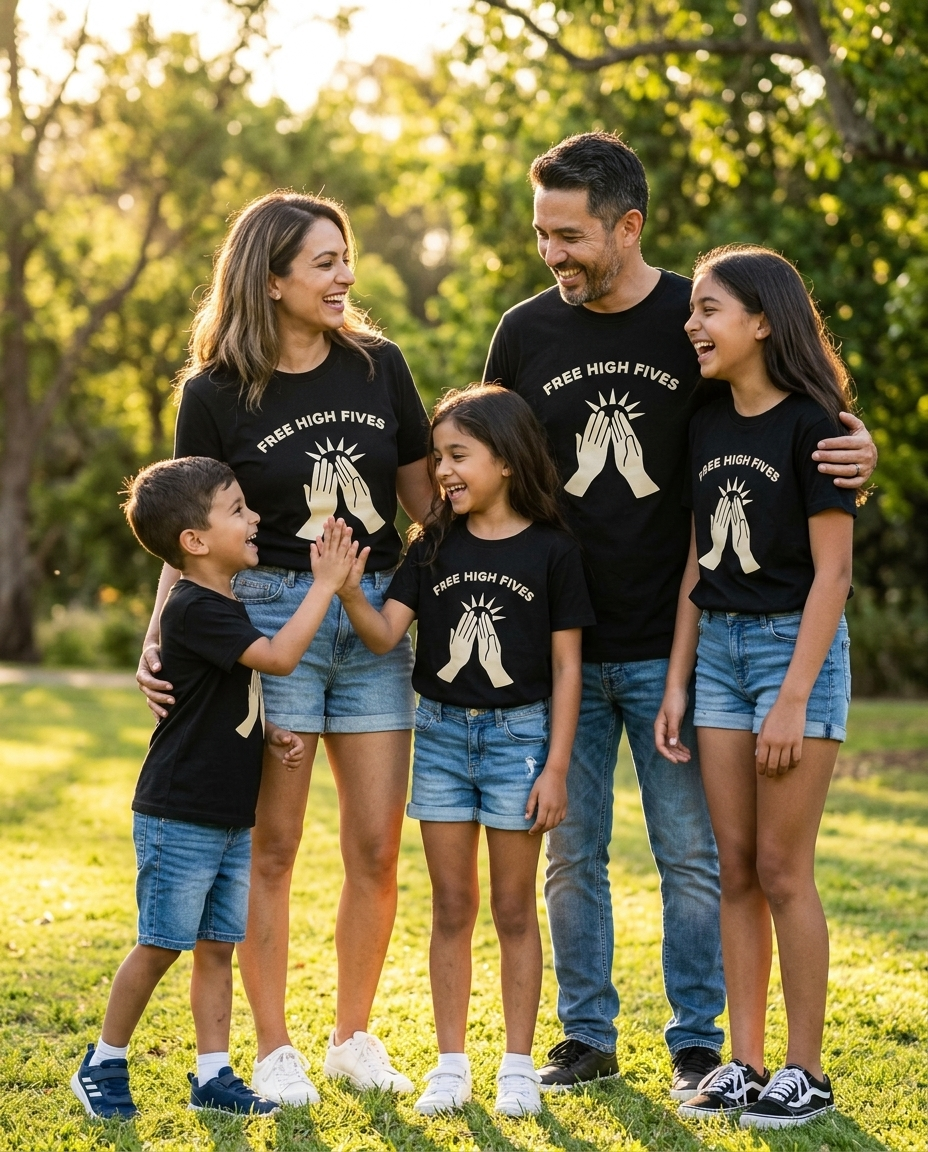 Free High Fives Adult Tee - Dark Colors