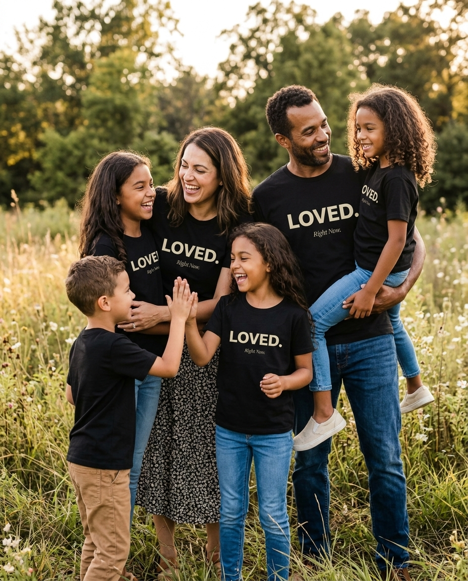 Loved. Right Now. Youth Tee - Dark Colors