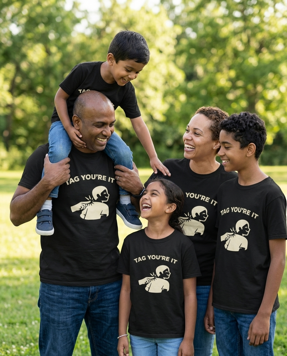 Tag You’re It Adult Tee - Dark Colors