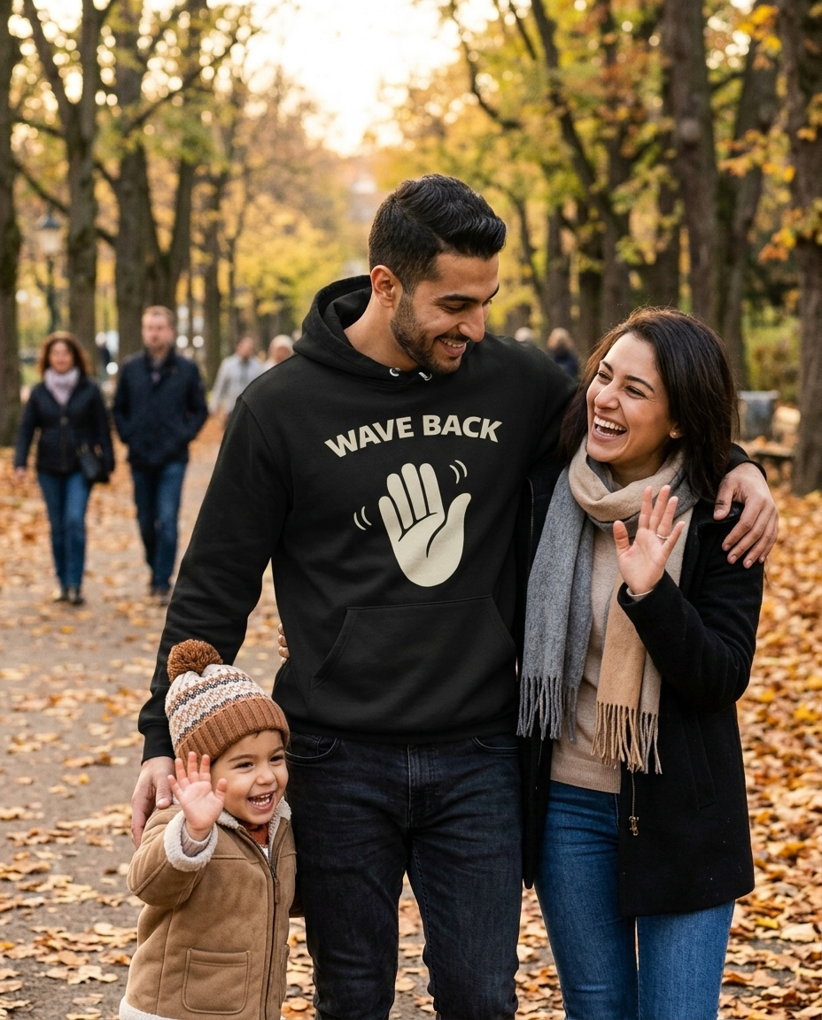 Wave Back Adult Hoodie - Dark Colors