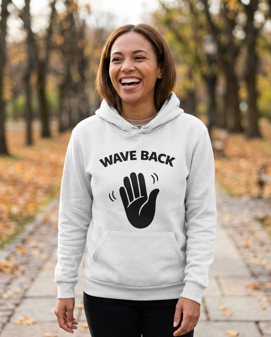 Wave Back Adult Hoodie - Light Colors