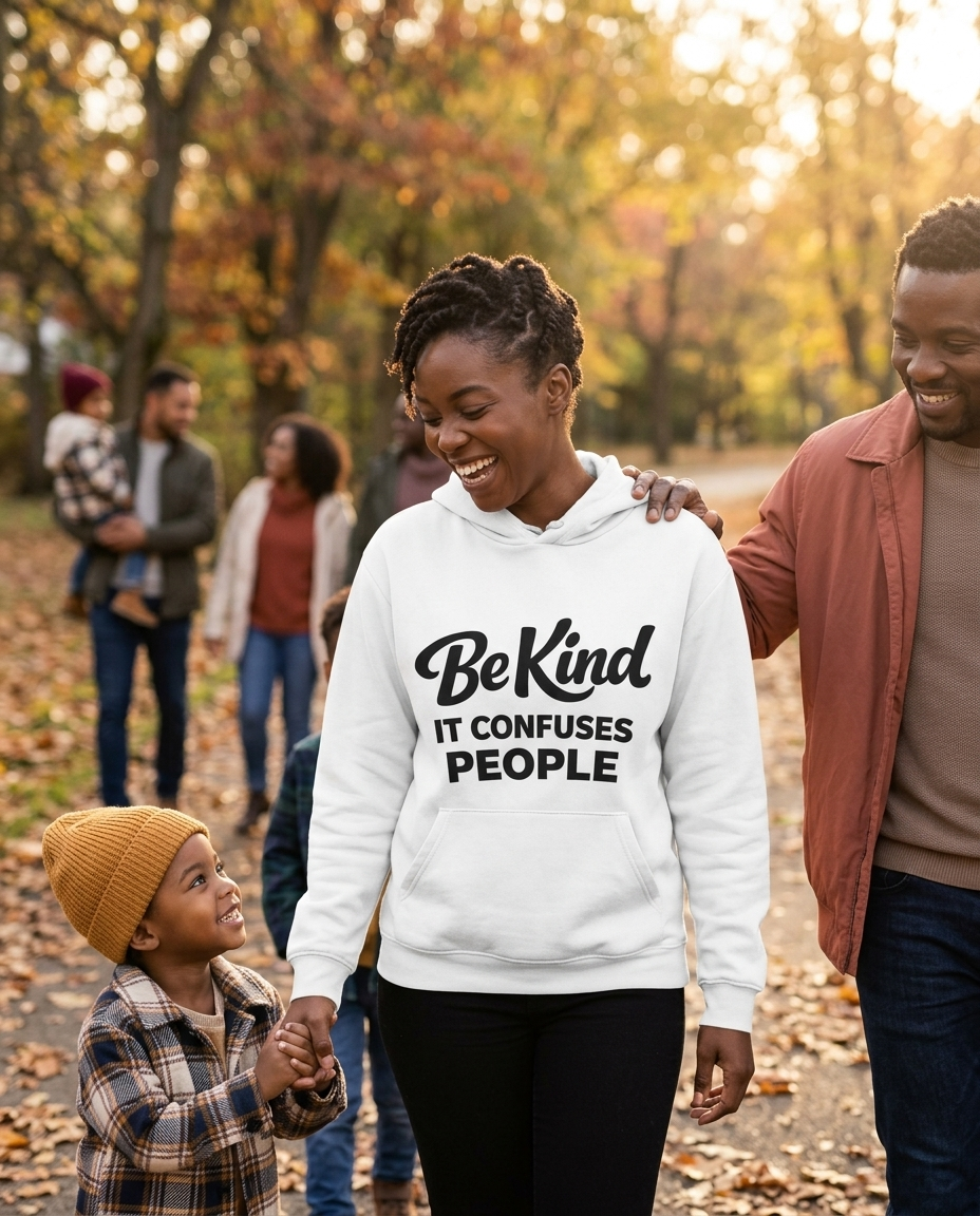 Be Kind It Confuses People Adult Hoodie - Light Colors