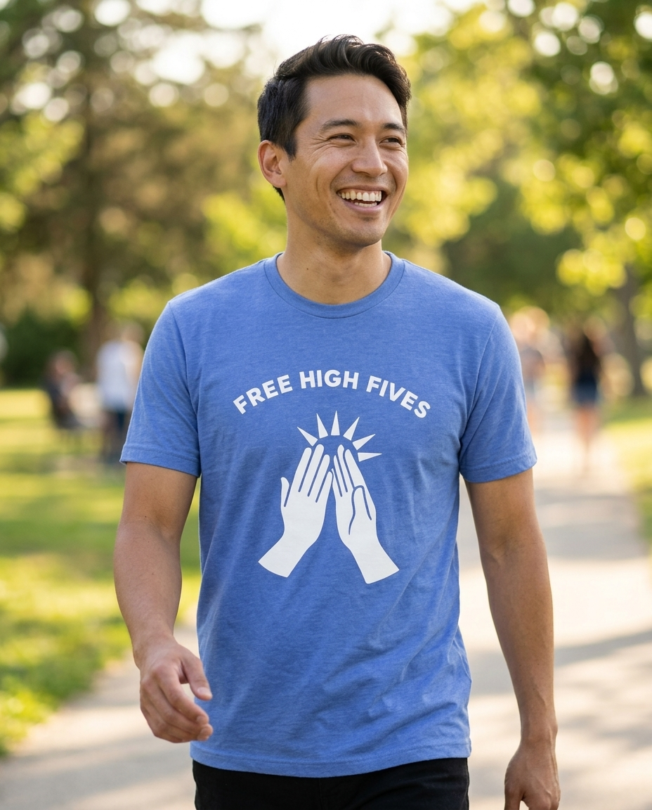 Free High Fives Adult Tee - Bright Colors