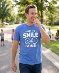 First to Smile Wins Adult Tee - Bright Colors