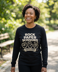 Rock Paper Scissors Adult Long Sleeve Tee - Dark Colors