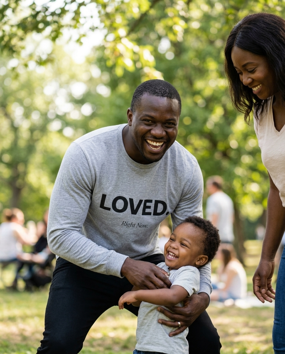 Loved. Right Now. Adult Long Sleeve Tee - Light Colors