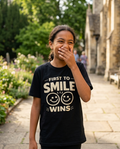 First to Smile Wins Youth Tee - Dark Colors