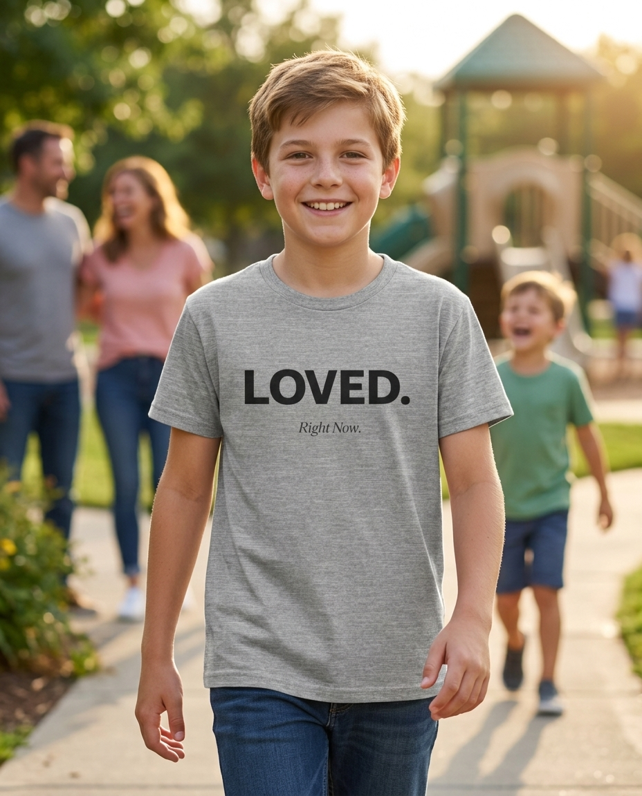 Loved. Right Now. Youth Tee - Light Colors