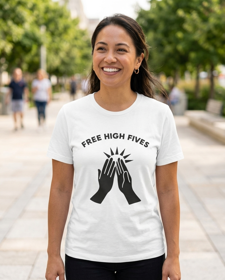 Free High Fives Adult Tee - Light Colors