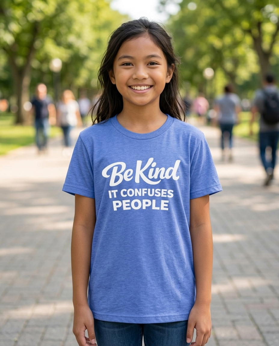 Be Kind It Confuses People Youth Tee - Bright Colors